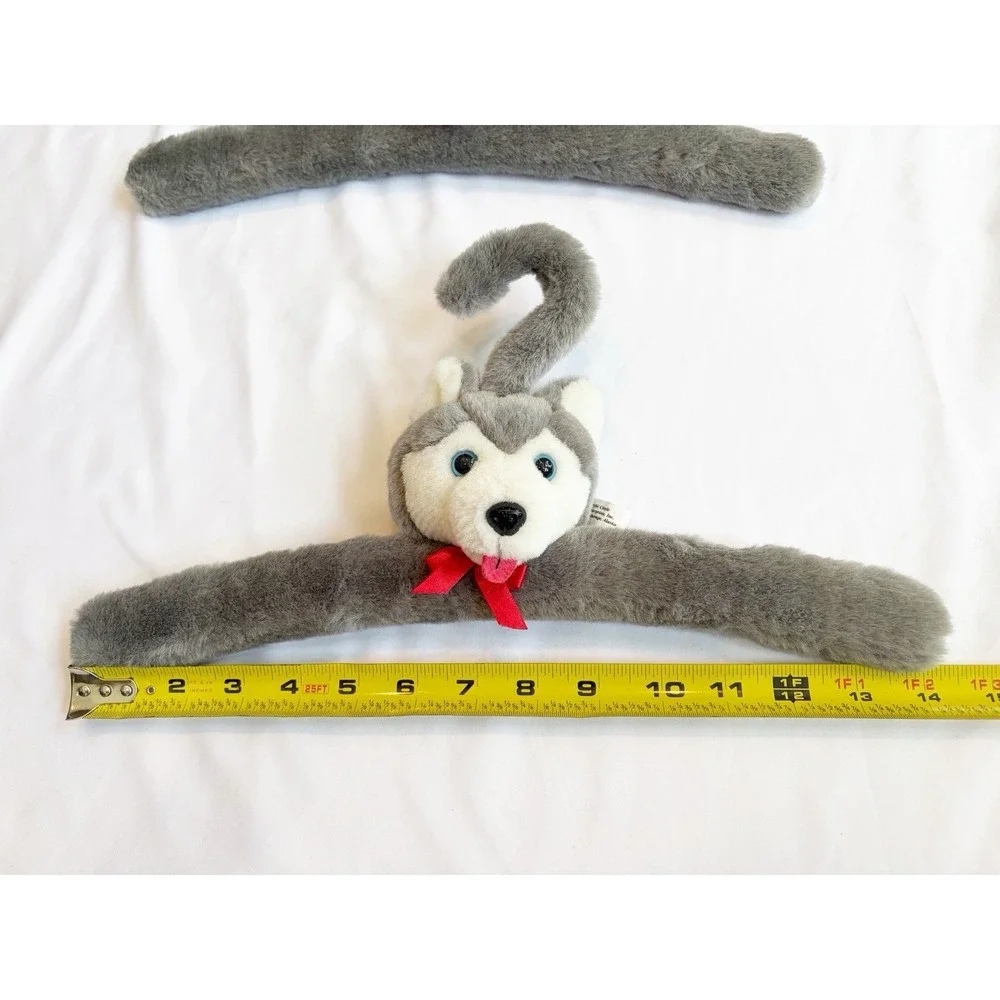 Husky Plush Children's Clothes Hangers Grey